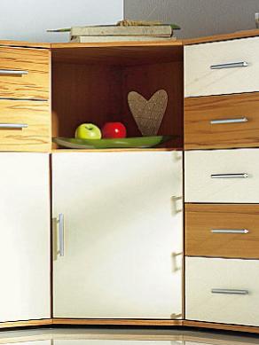 § ECKSCHRANK KOMMODE STAURAUM IN KERNBUCHE CREME § | eBay